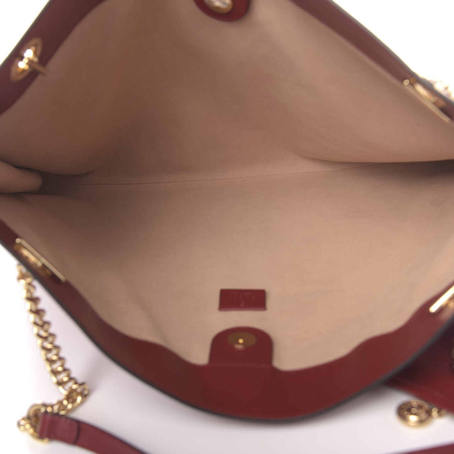 Calfskin Large Rajah Chain Tote Romantic Cherry