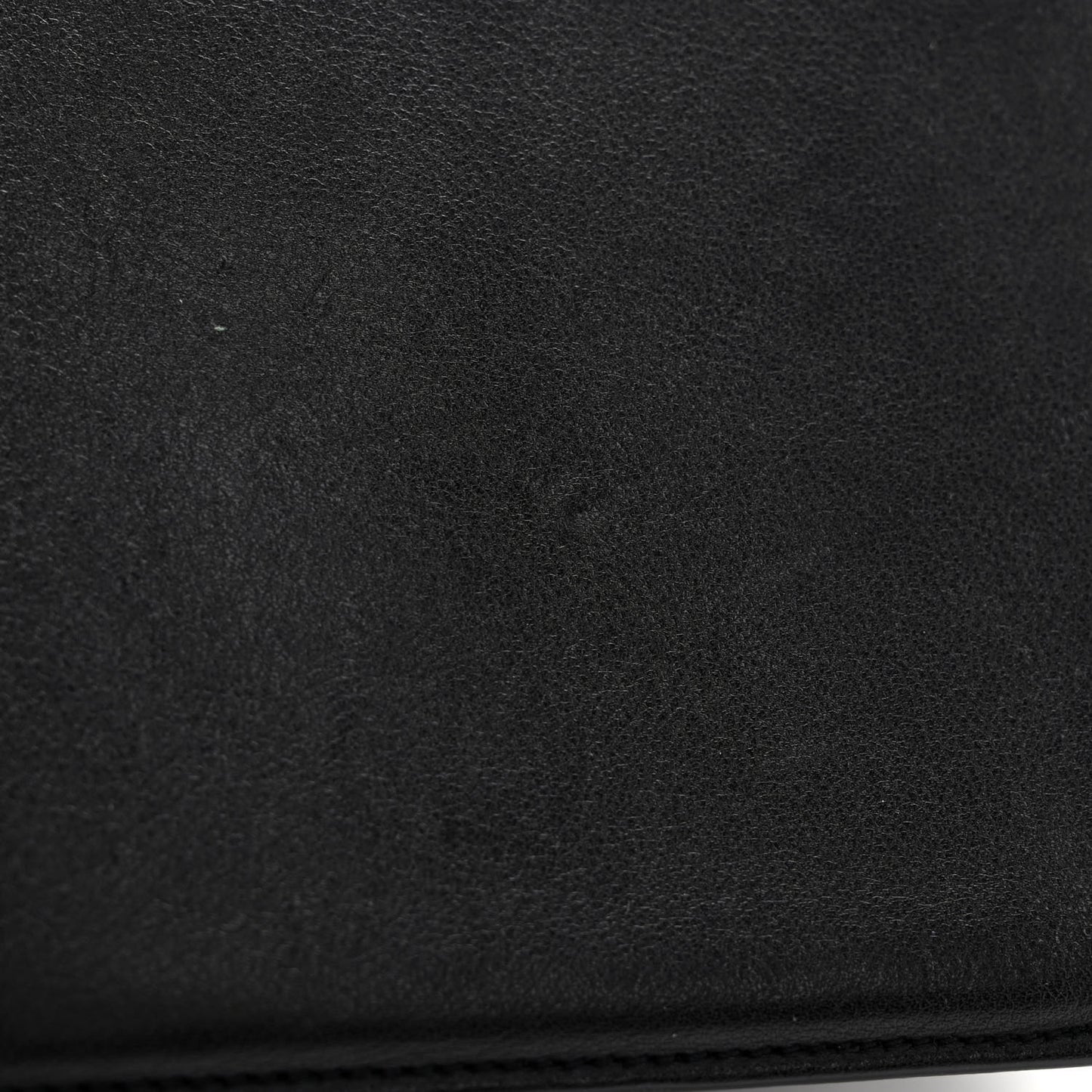Smooth Calfskin Tri-Fold Clutch on Chain Black