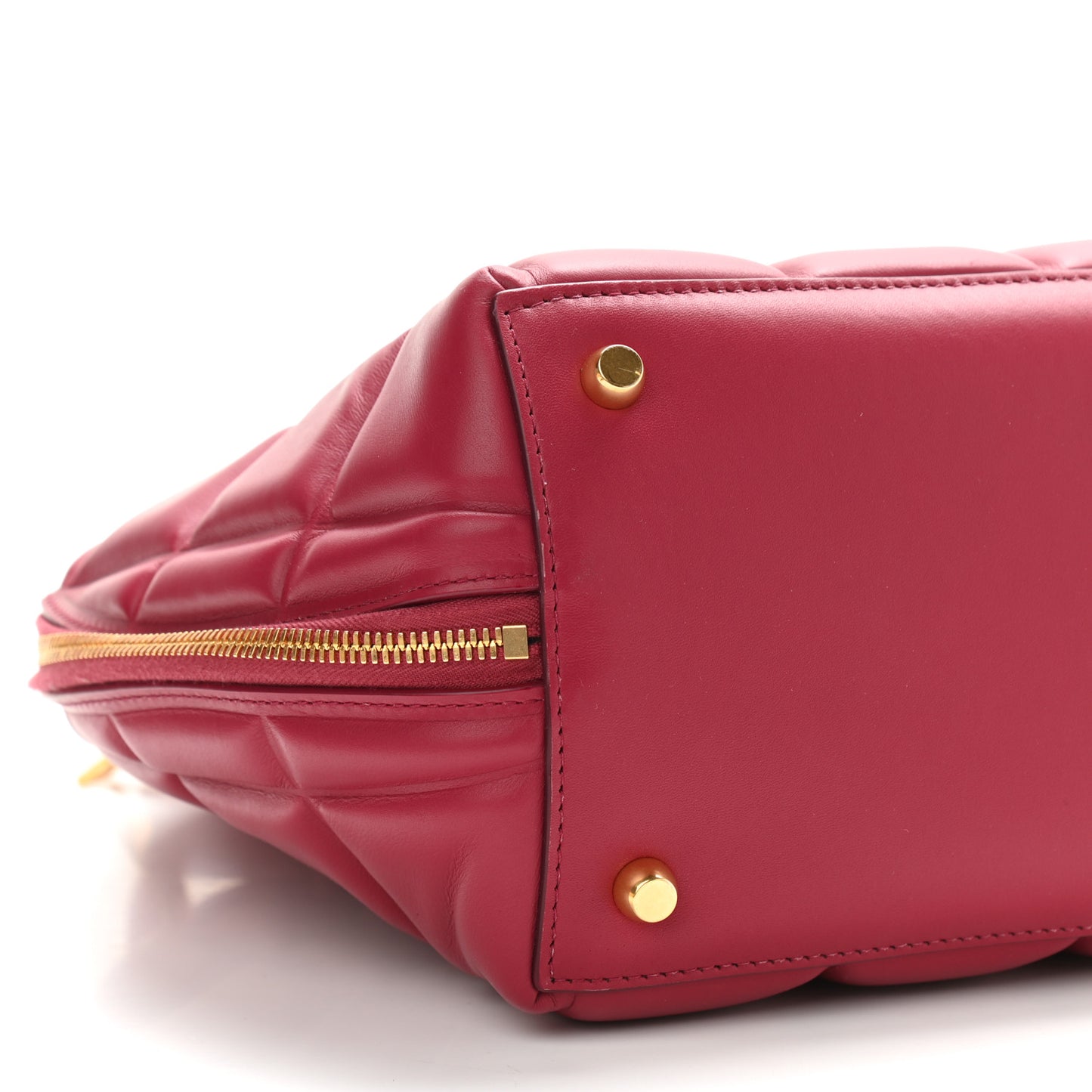 Butter Calfskin Padded Swoop Amaranto