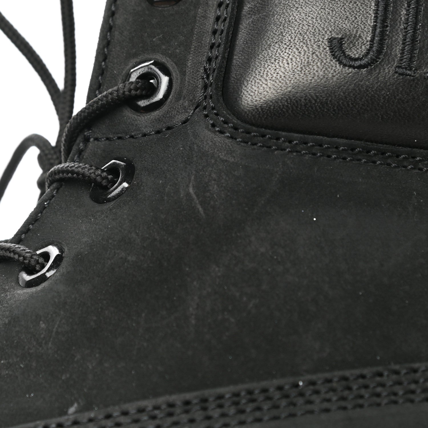Jimmy Choo X TIMBERLAND Nubuck Glitter Womens Ankle Boots 39.5 Black Gunmetal 14 of 15