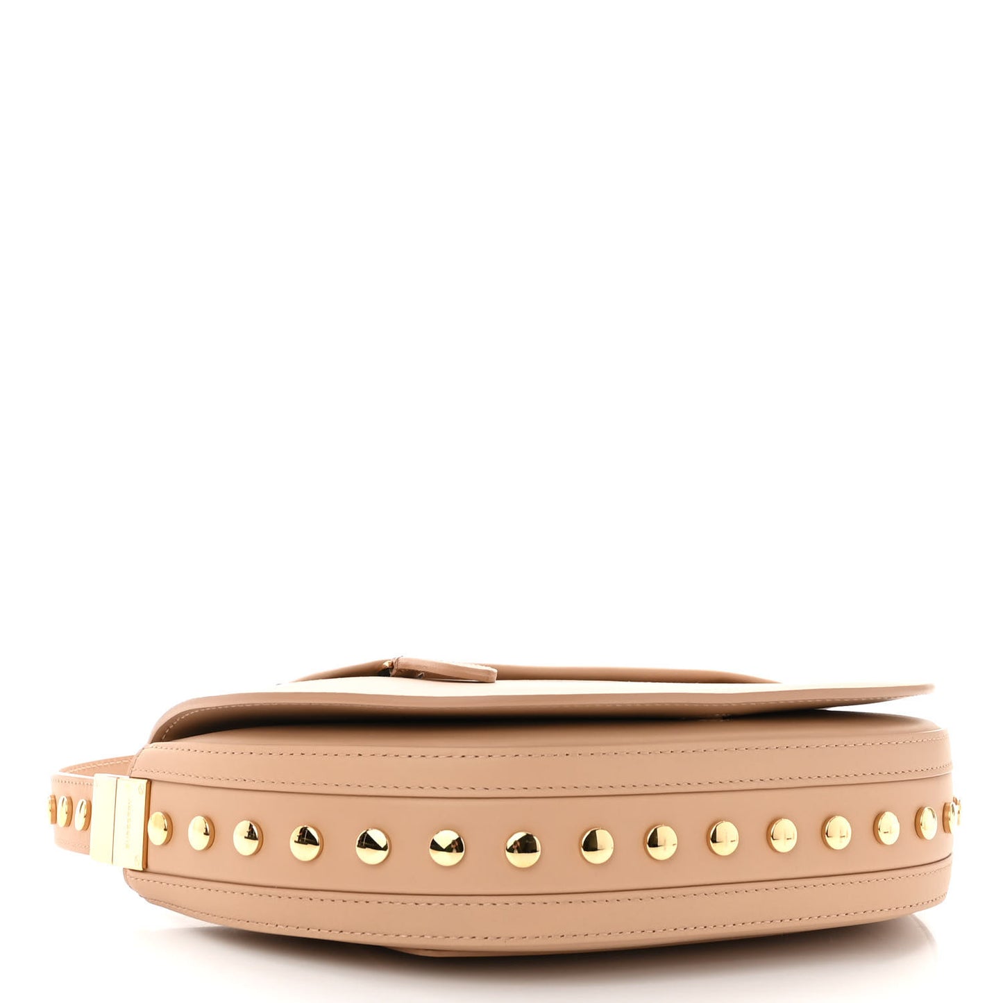 Calfskin Studded Small Olympia Shoulder Bag Cool Beige