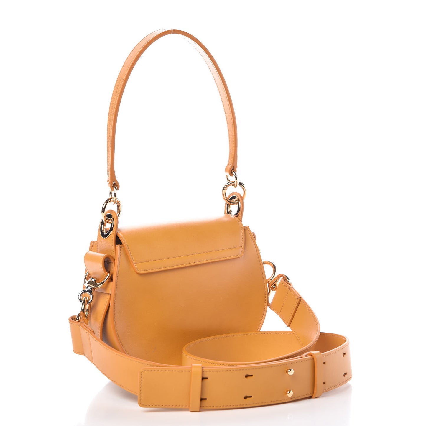 Calfskin Small Tess Bag Burning Camel