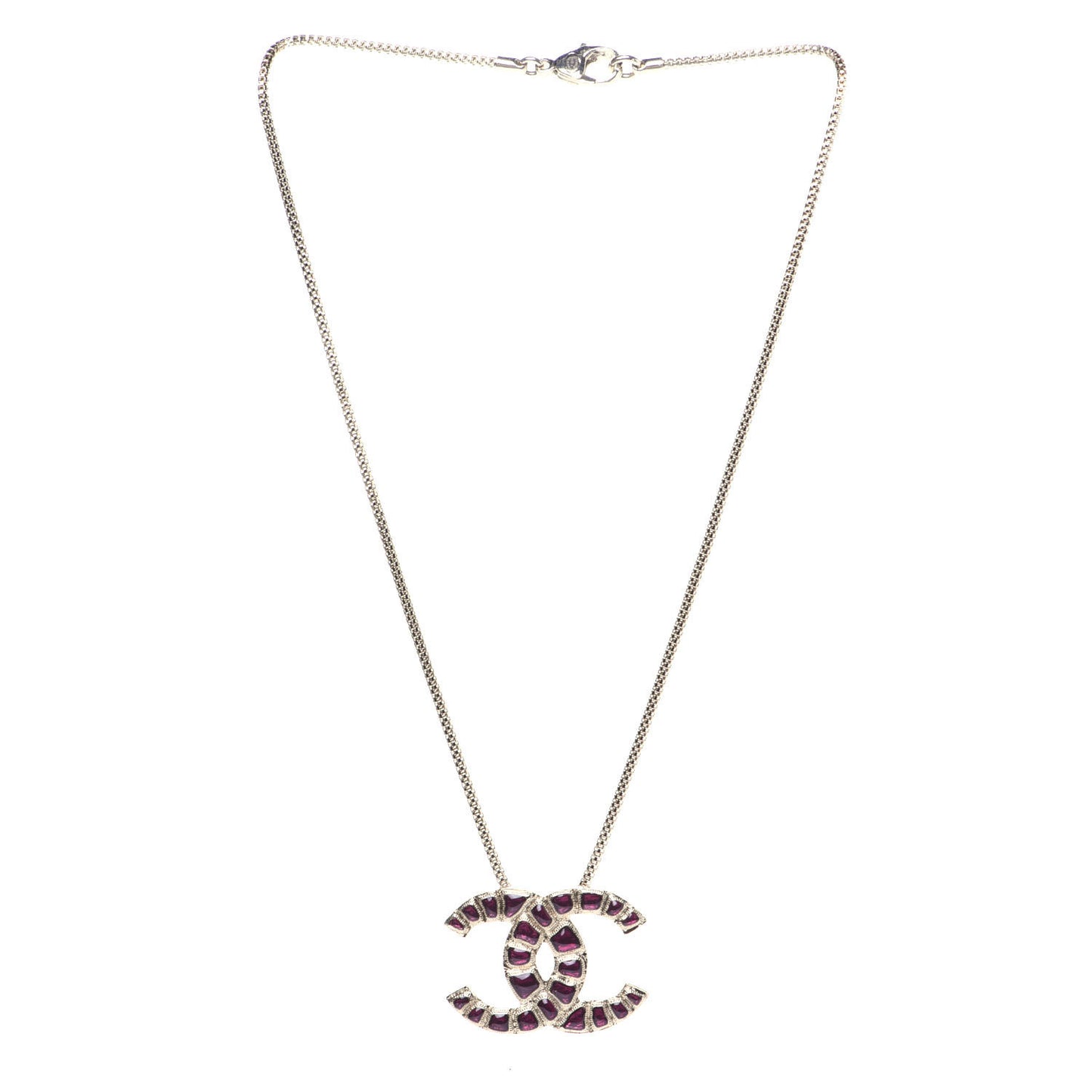 Resin Along The Nile CC Pendant Necklace Gold Purple