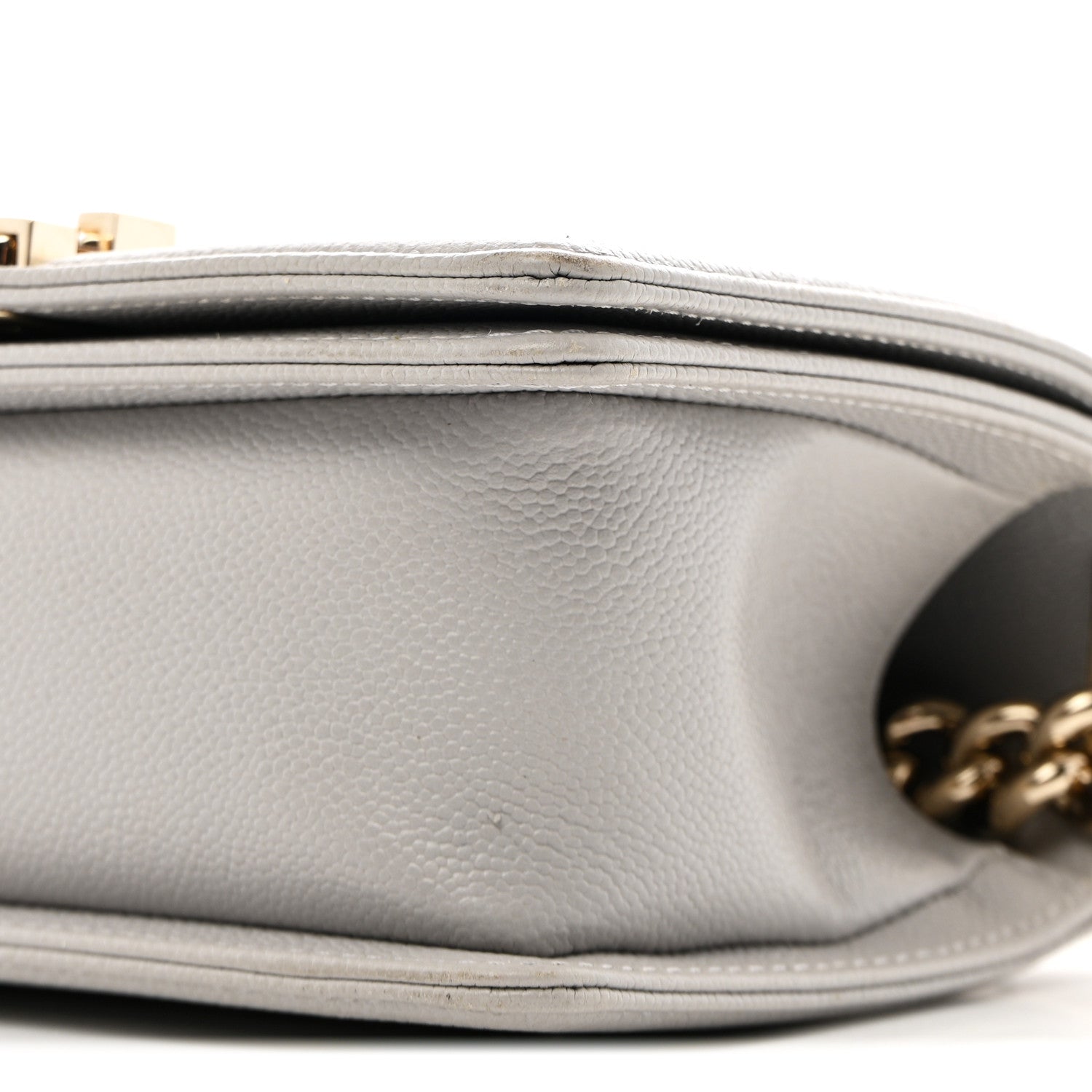 Chanel Caviar Quilted Small Boy Flap Light Grey 10 of 11