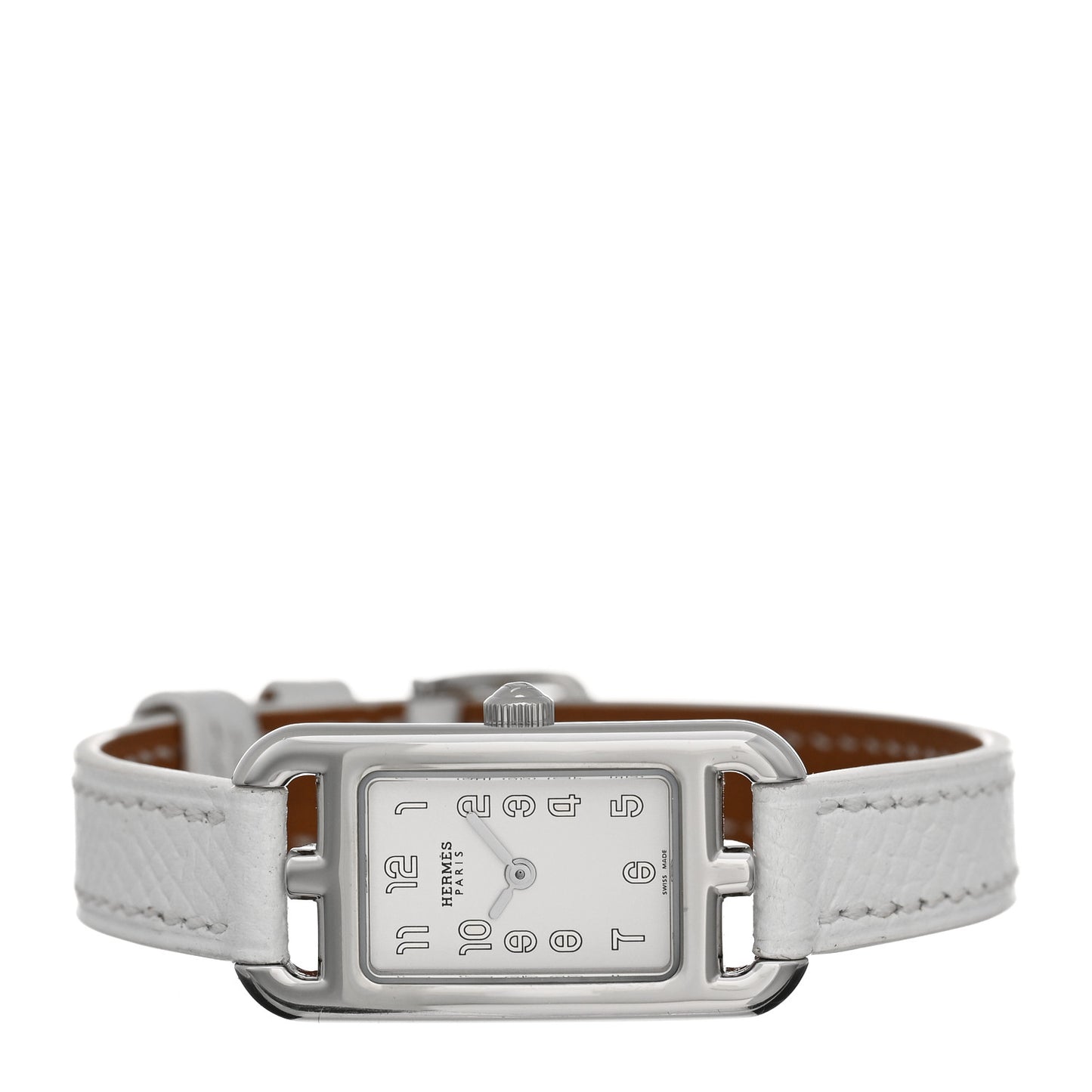 Stainless Steel Epsom 17mm Nantucket Quartz Watch Blanc