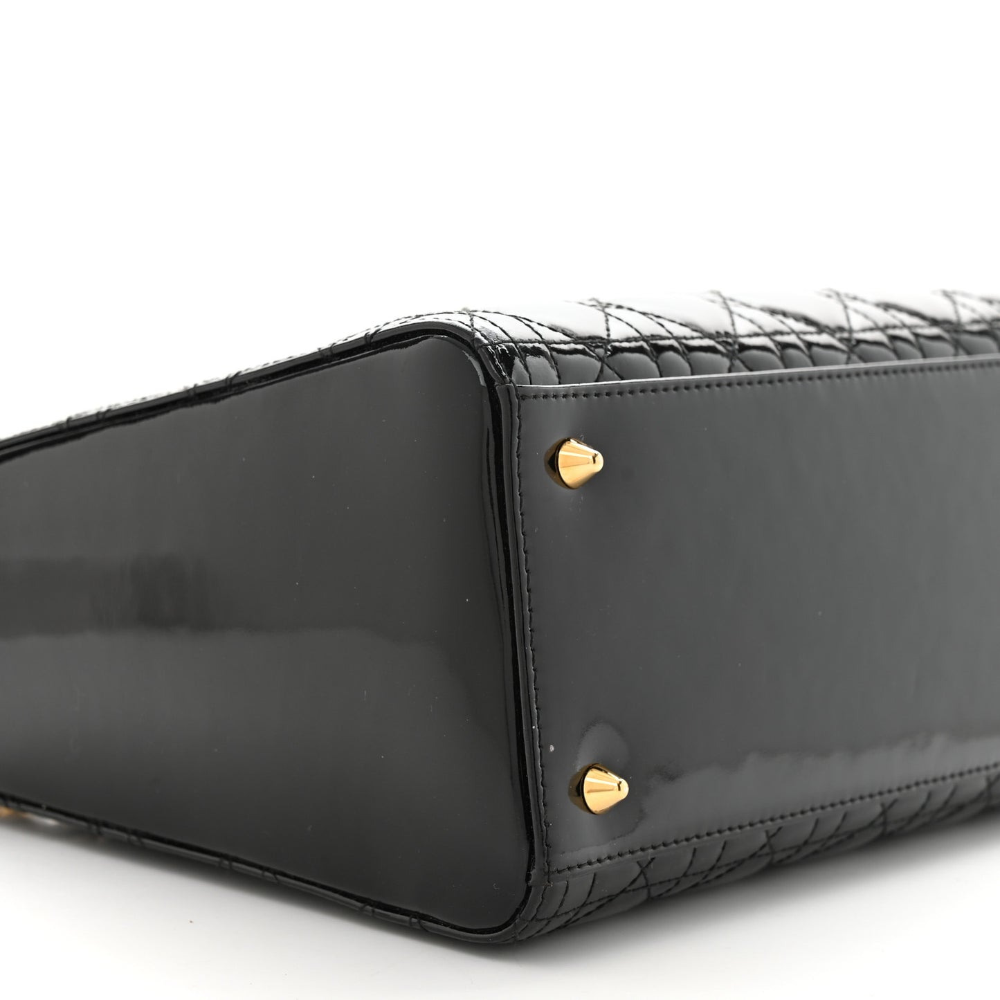 Patent Cannage Medium Lady Dior Black