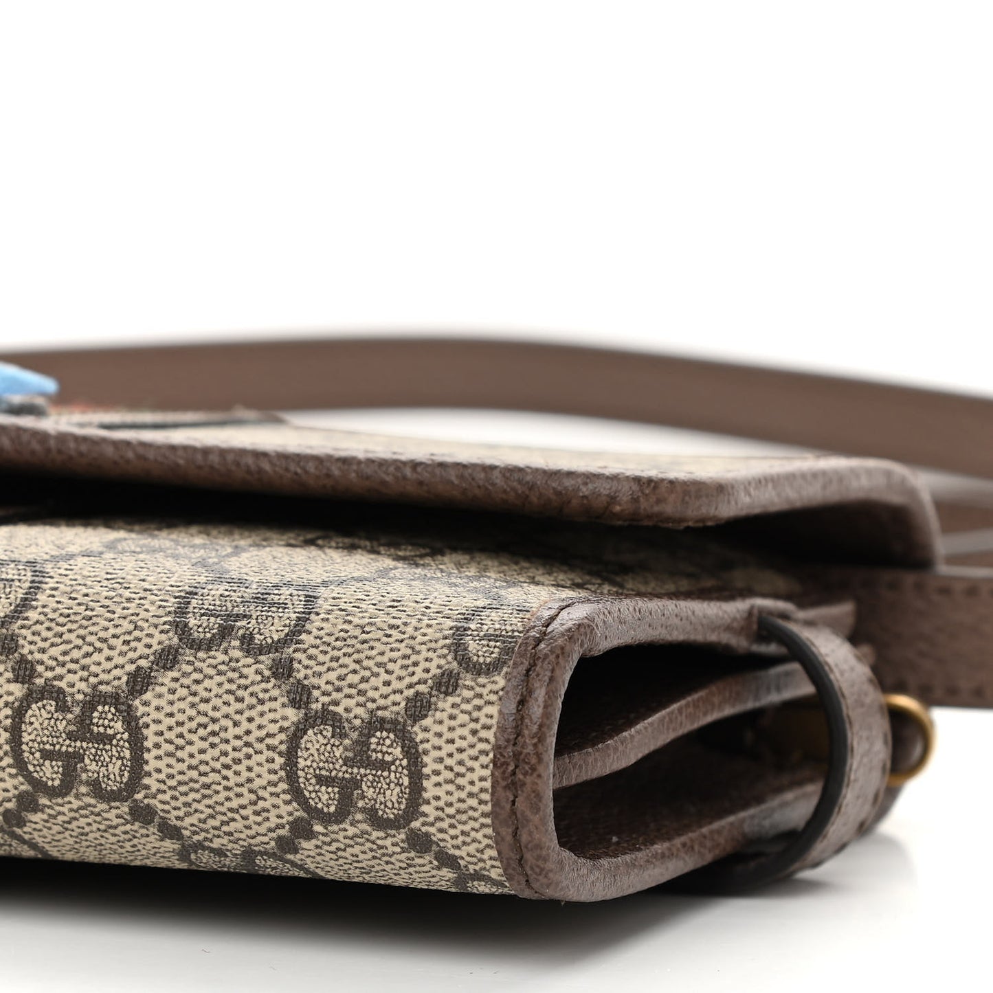 GG Supreme Monogram Web Ophidia Crossbody Wallet Beige New Acero