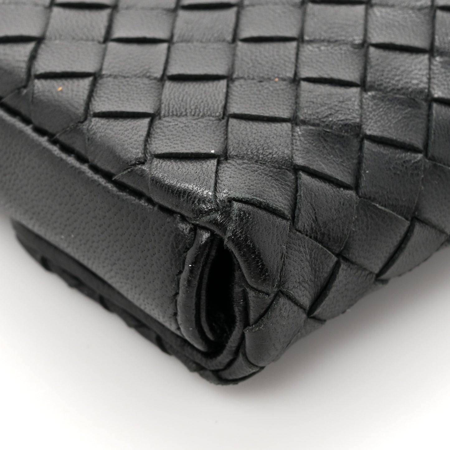 Nappa Intrecciato Turnlock Coin Pouch Black