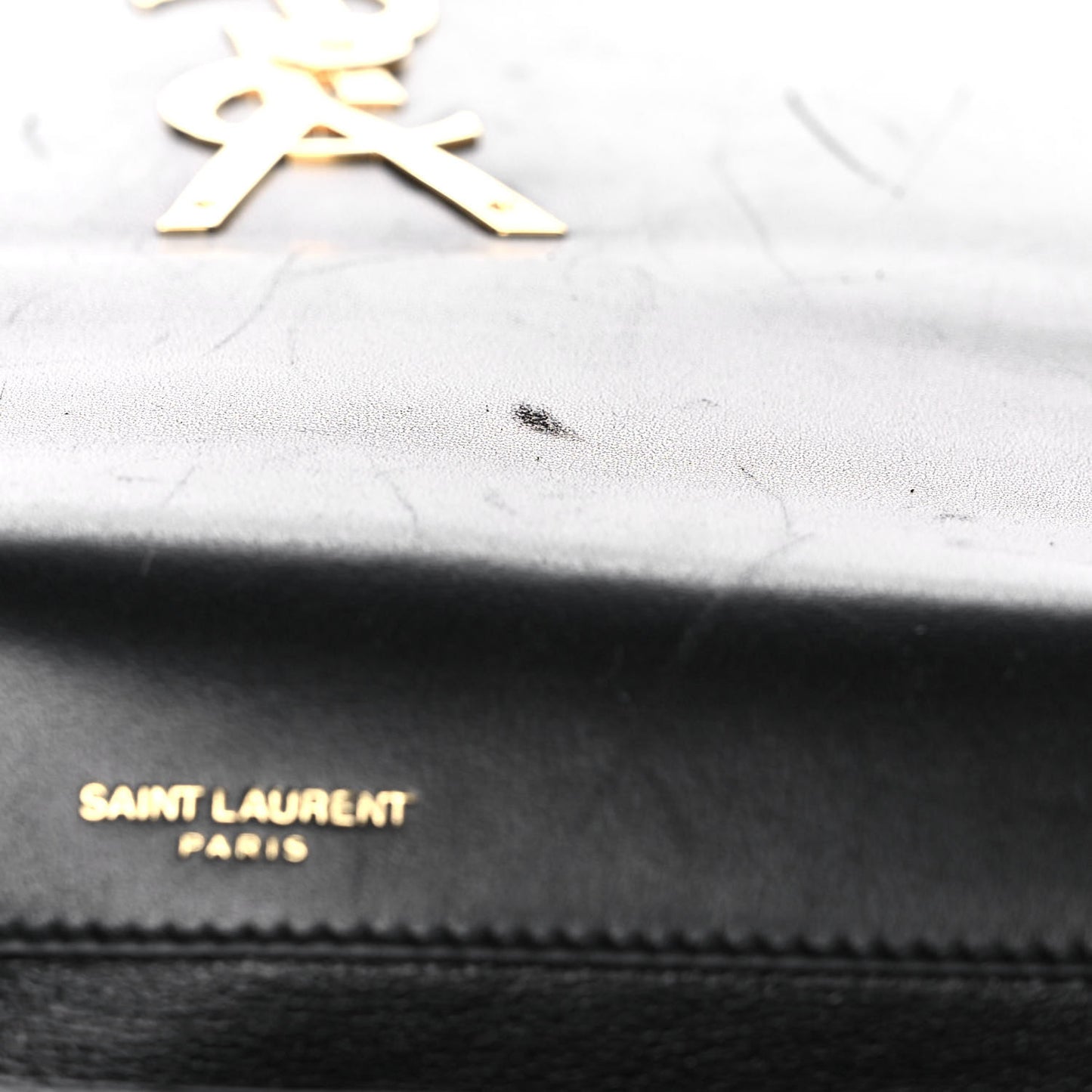 Lambskin Matelasse Monogram Large Vicky Chain Bag Black