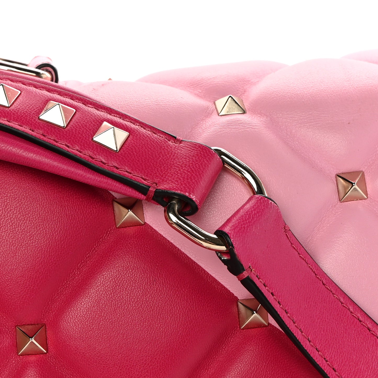 Nappa Medium Candystud Top Handle Bag Absolute Disco Pink