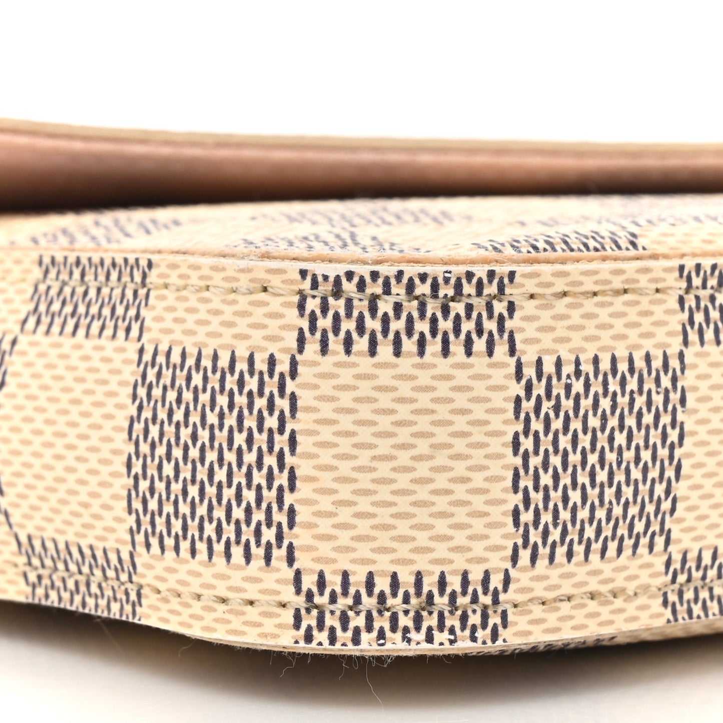 Damier Azur Pochette Felicie Chain Wallet Rose Ballerine