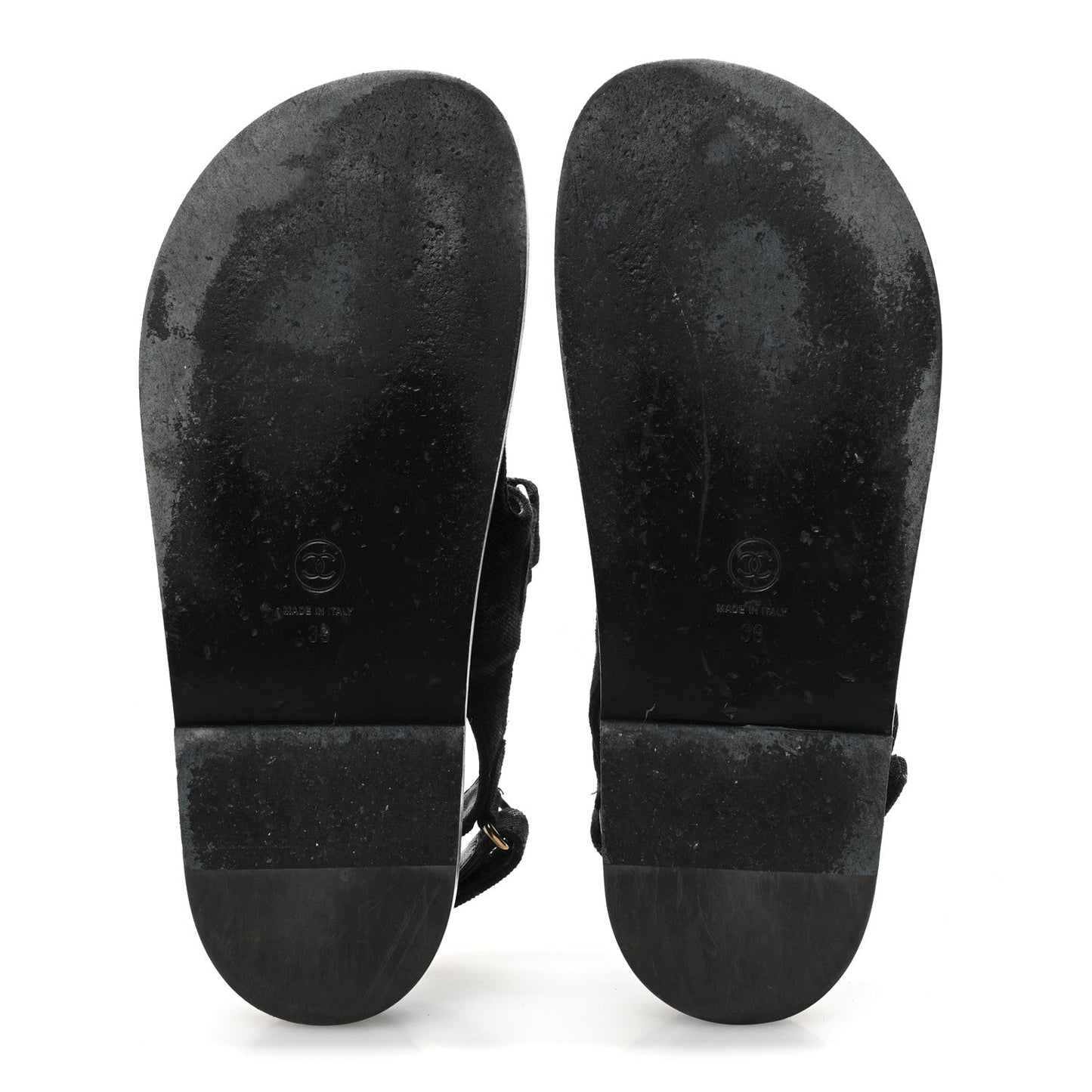 Denim Printed Dad Sandals 39 Black
