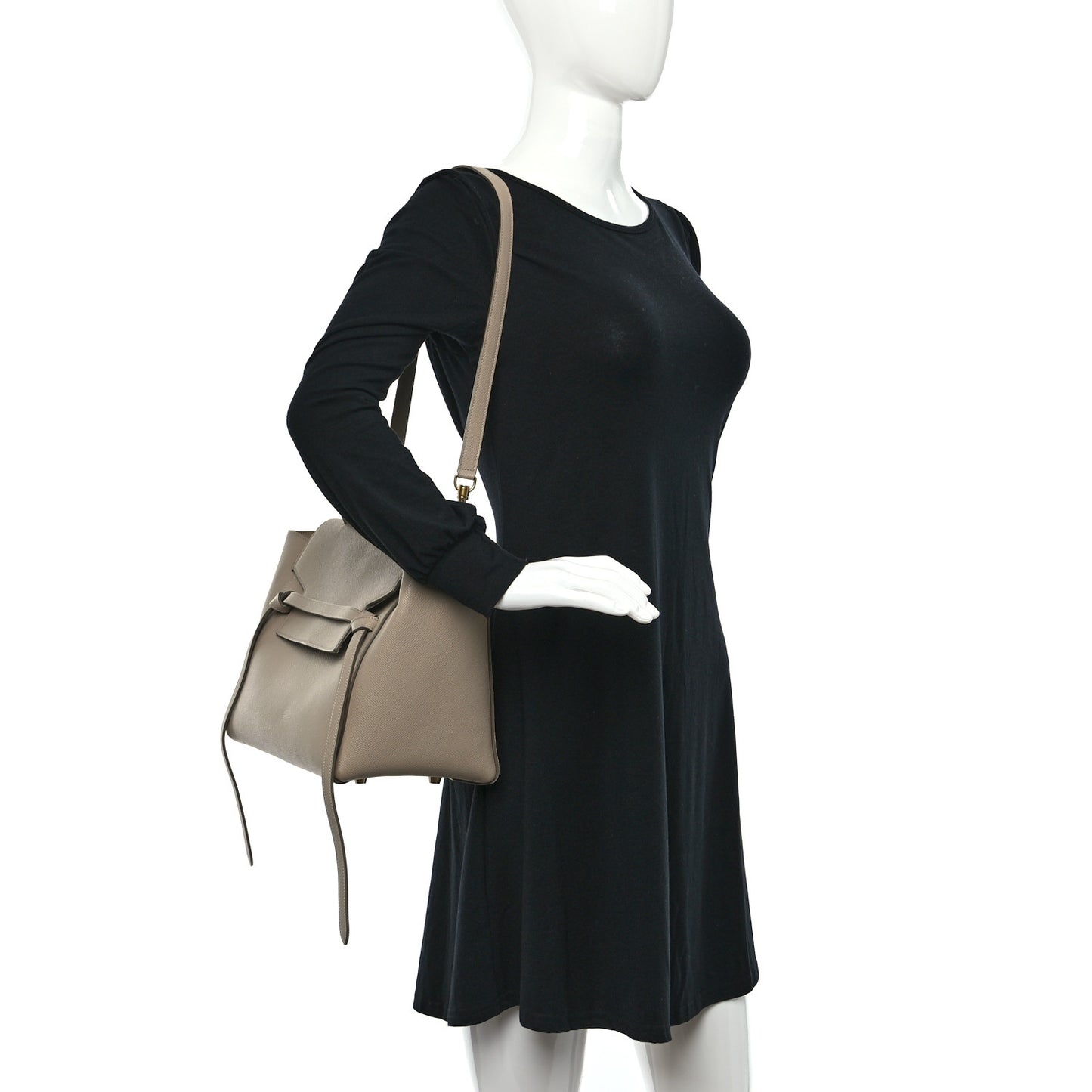 Grained Calfskin Mini Belt Bag Light Taupe