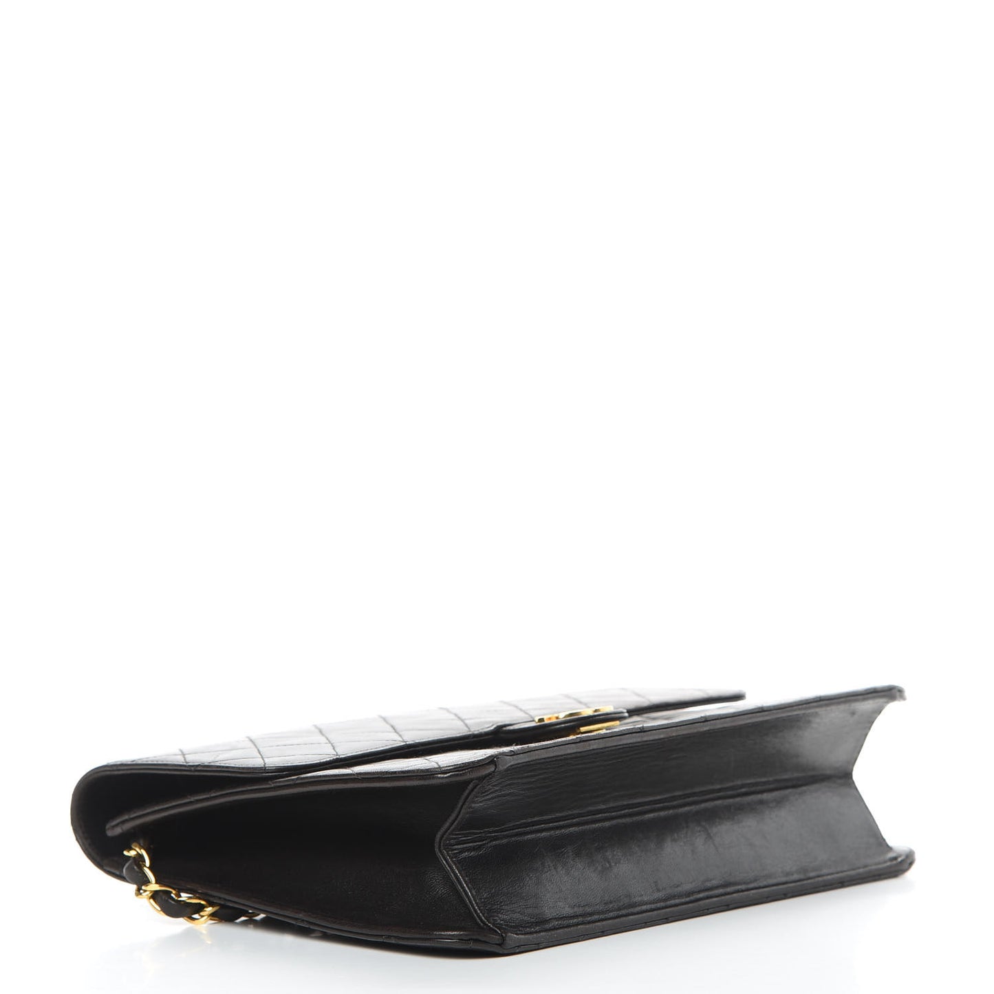 Lambskin Quilted Medium Single Flap Black
