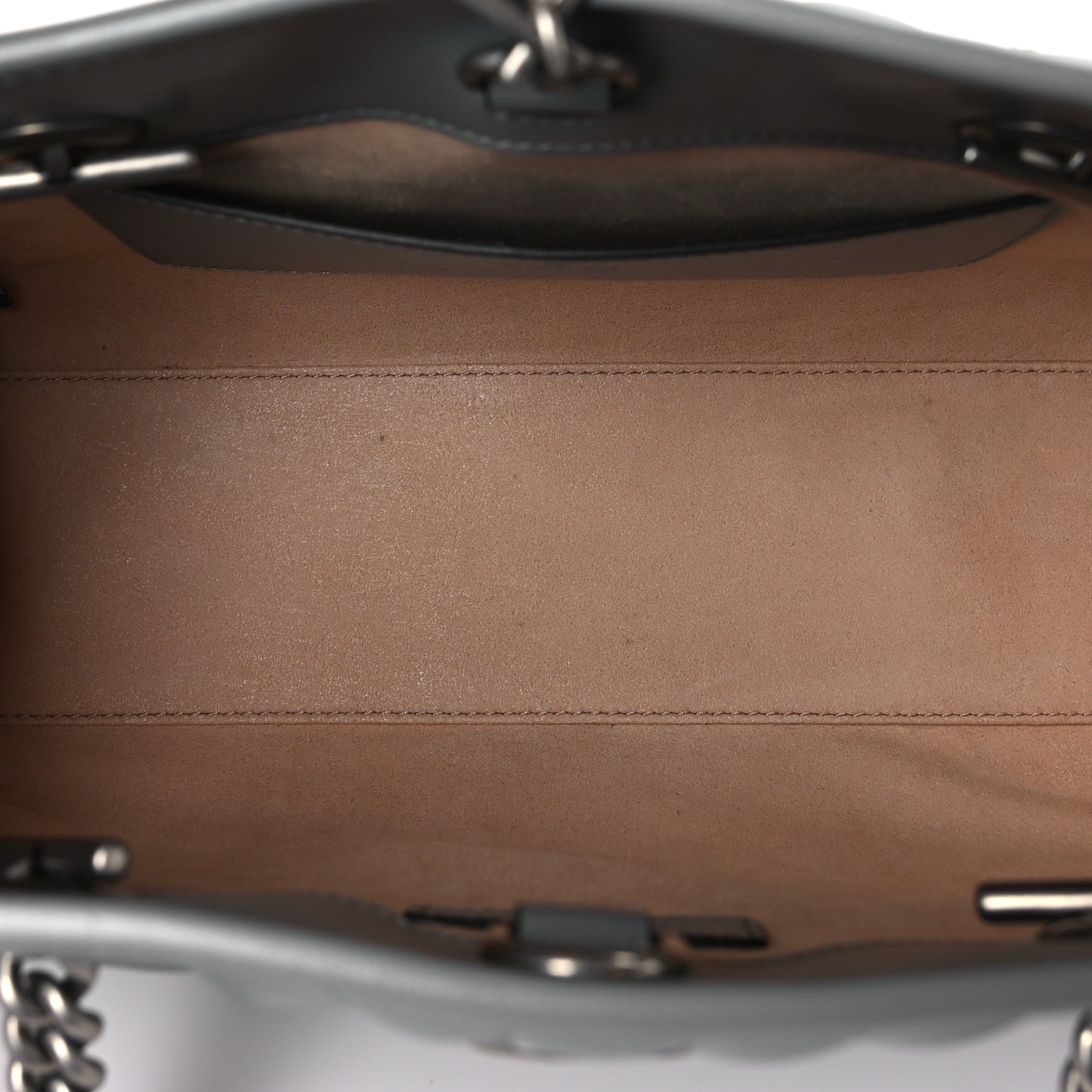 Calfskin Matelasse Aria Small GG Marmont Shoulder Tote Deep Grey