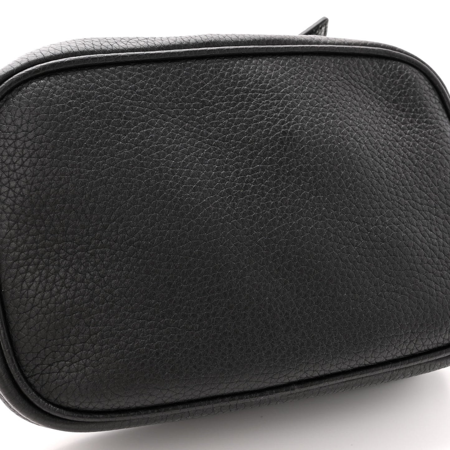 Pebbled Calfskin Mini Soho Disco Bag Black