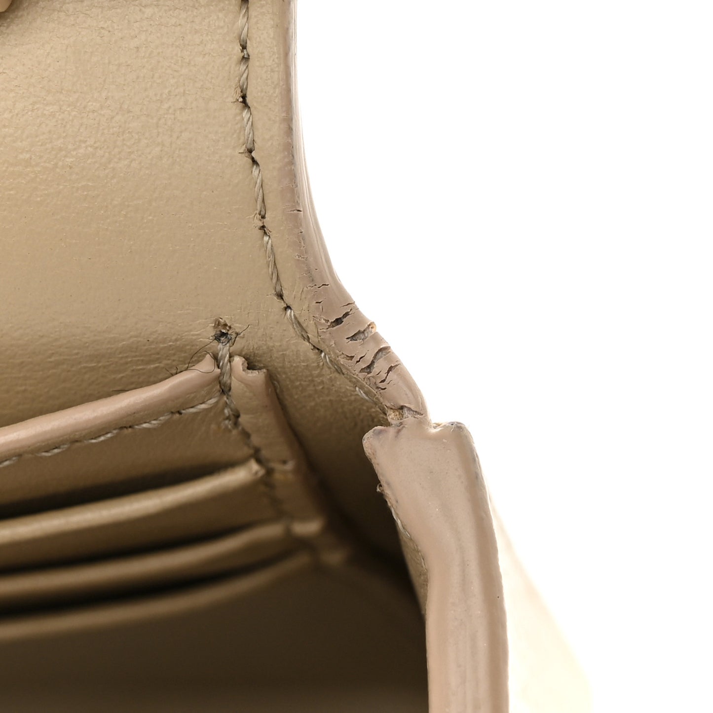 Grainy Calfskin Vintage Check Hampshire Crossbody Beige