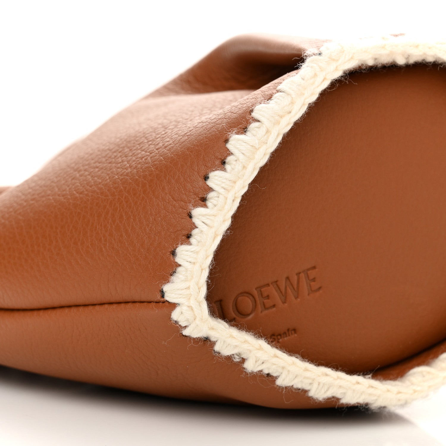 Loewe Calfskin Shearling Mini Bunny Crossbody Bag Caramel 8 of 10