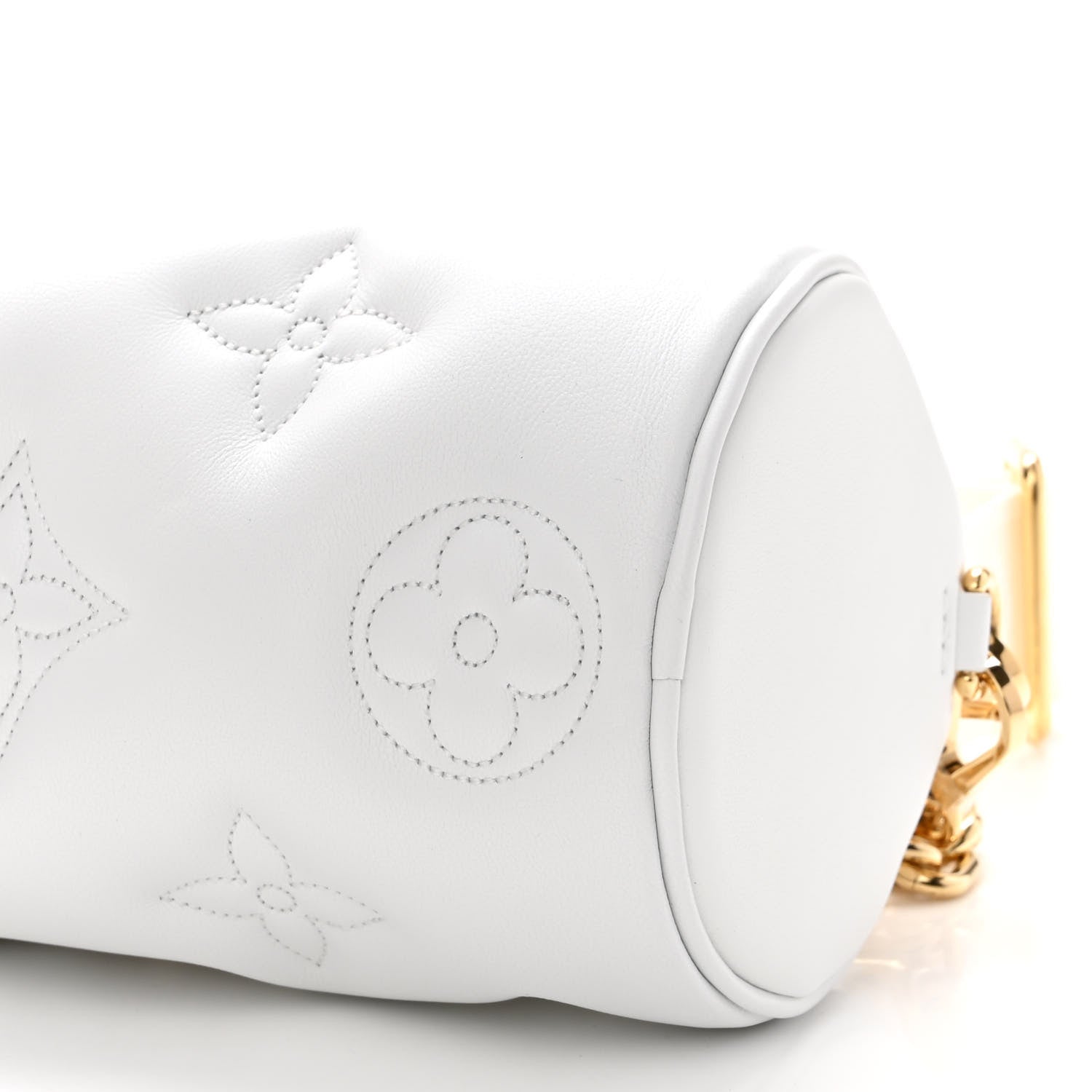 Louis Vuitton Calfskin Bubblegram Papillon BB Snow White 9 of 9