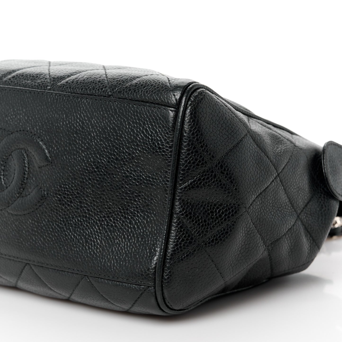 Caviar Quilted Shoulder Bag Black