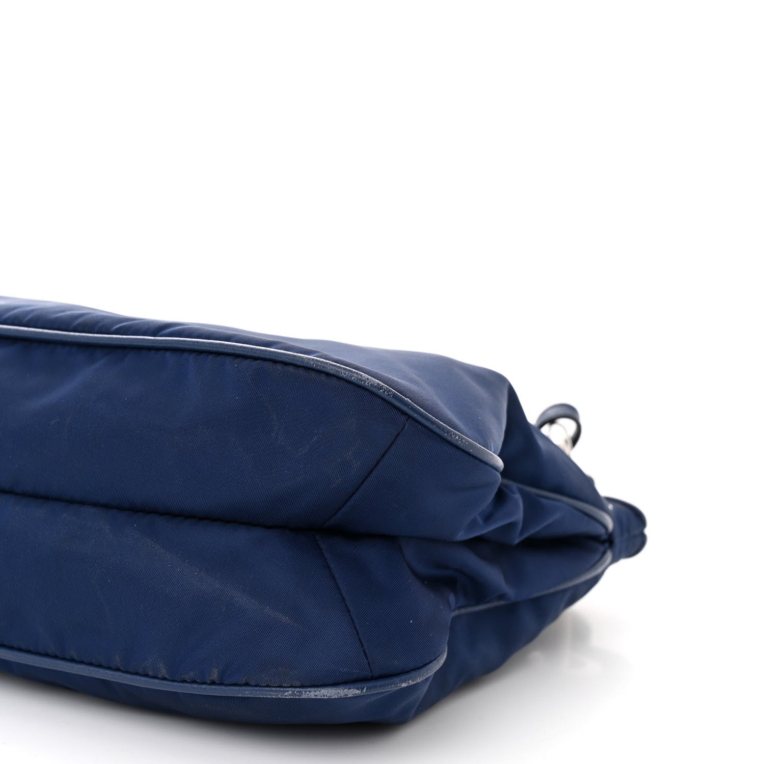 Prada Tessuto Nylon Soft Calfskin Shoulder Bag Royal 10 of 13