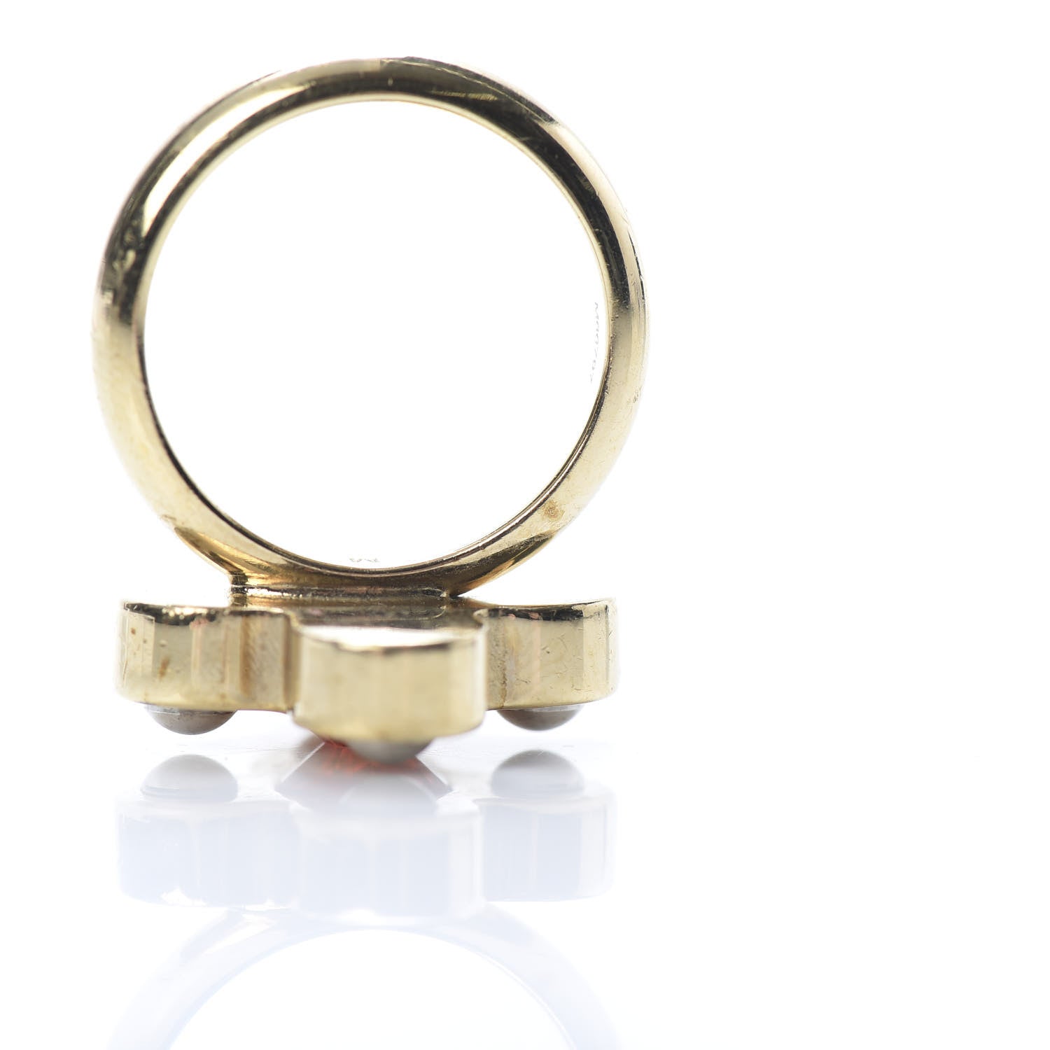 Louis Vuitton Crystal Love Letters Timeless Ring Gold M 6.5 8 of 8