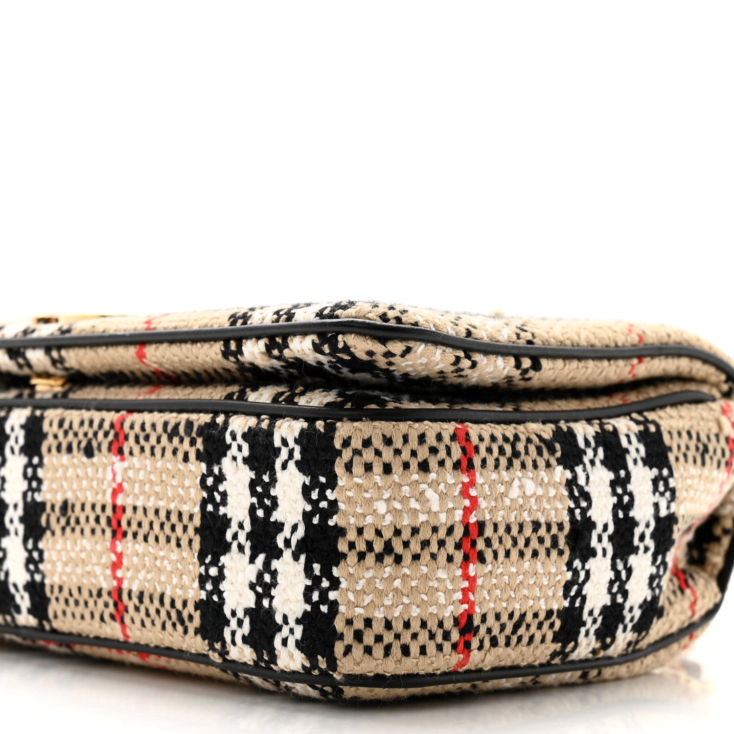 Burberry Calfskin Boucle Check Small Lola Chain Bag Archive Beige 10 of 11