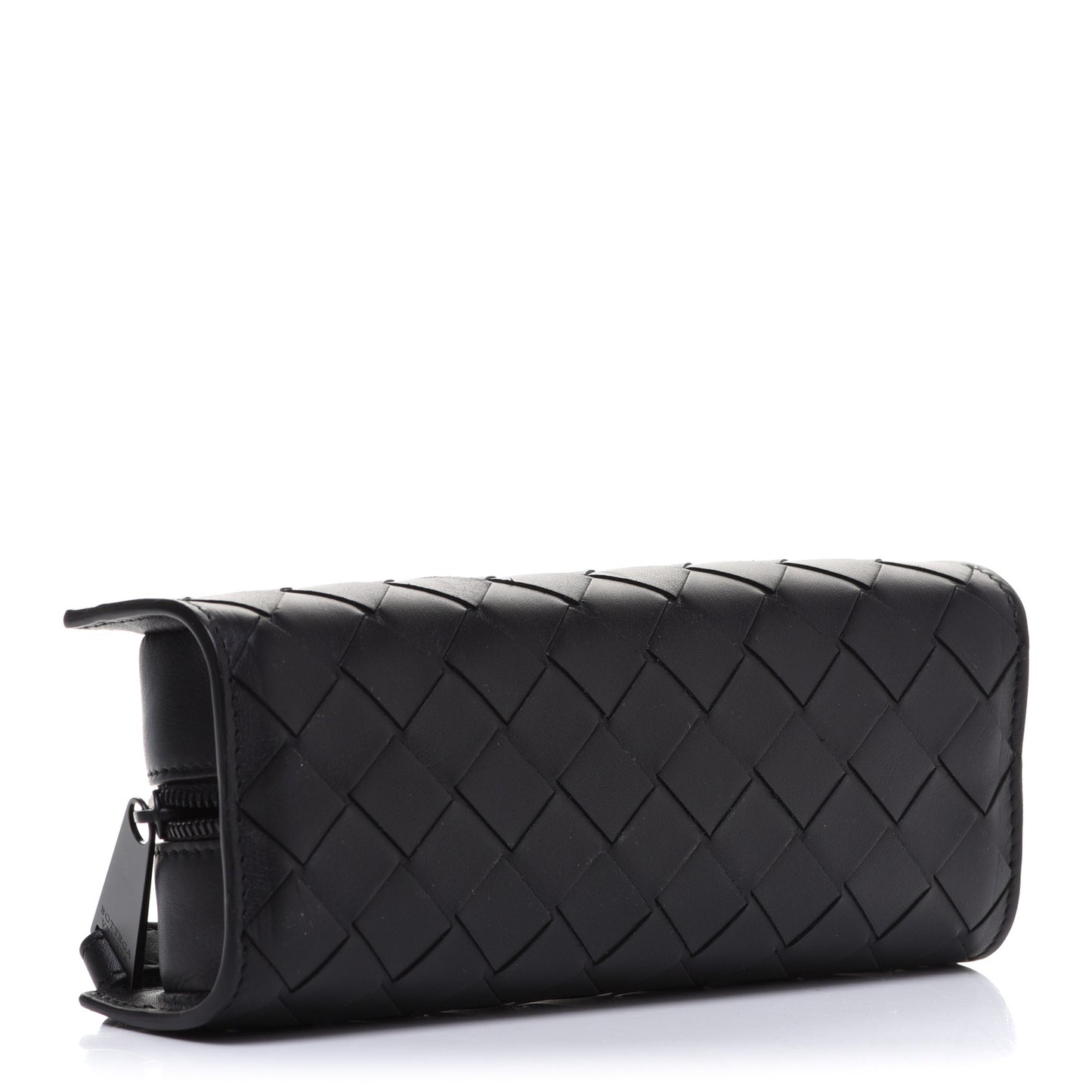Nappa Maxi Intreccio Wristlet Pouch Black