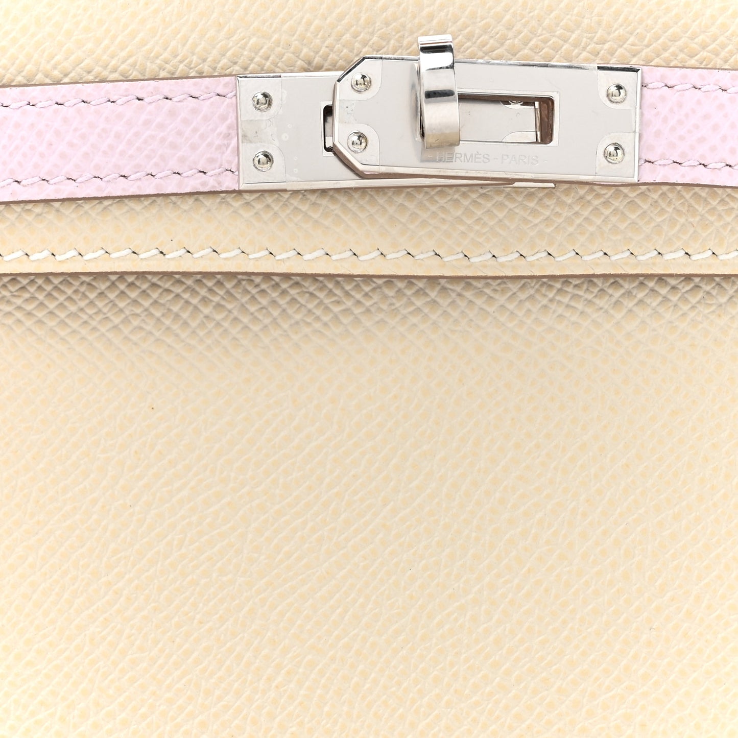 Epsom Mini Kelly Sellier 20 Craie Mauve Pale Gold
