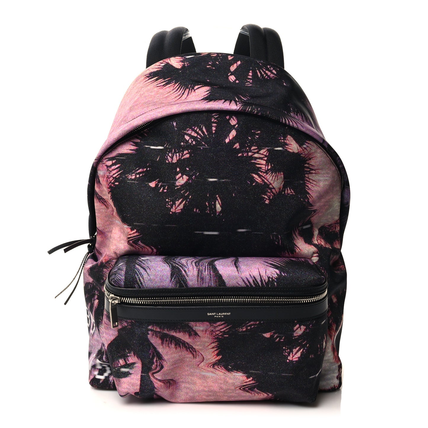Canvas Palm Tree Sunset City Backpack Violet Black