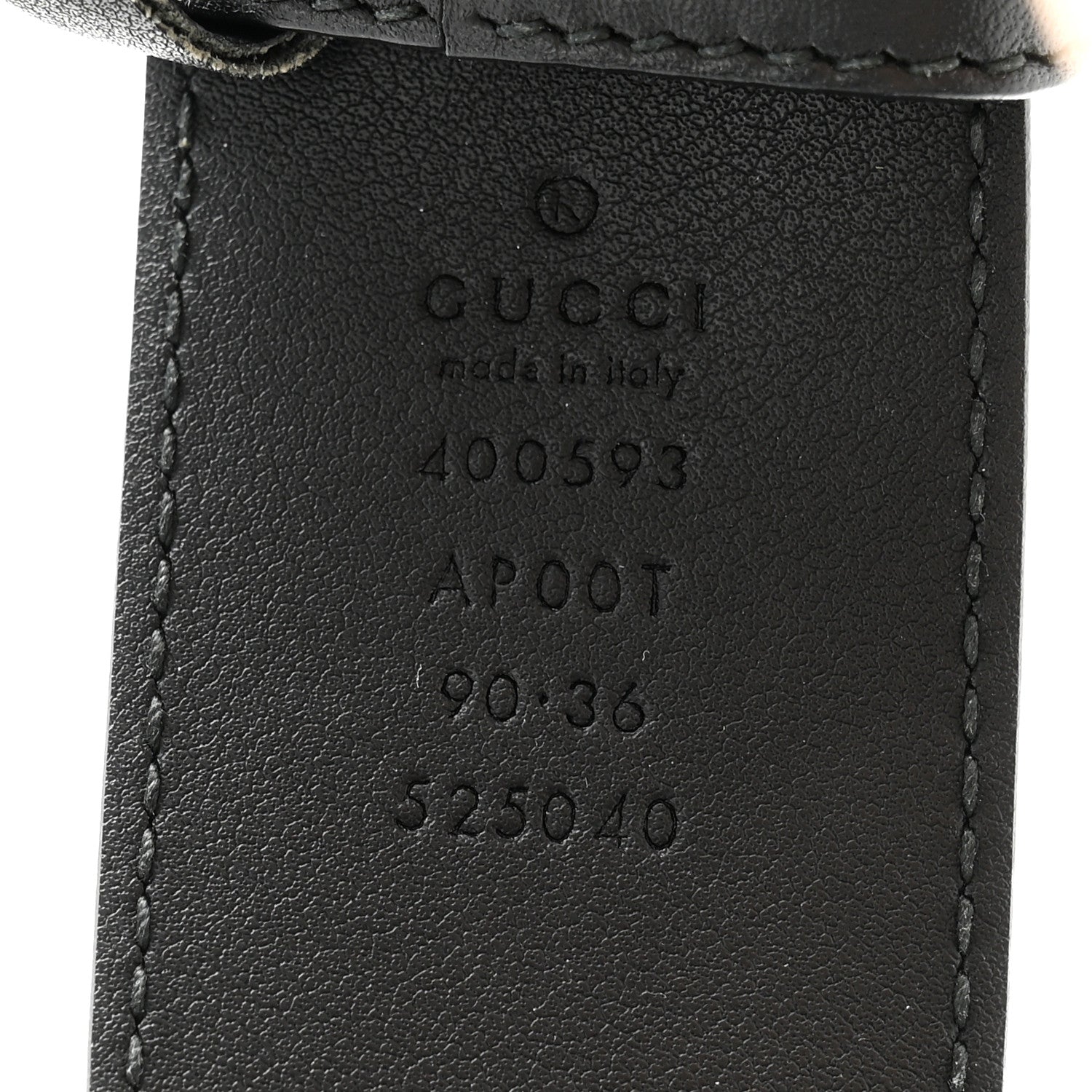 Gucci Plutone Calfskin Double G 40mm Belt 90 36 Black 5 of 7