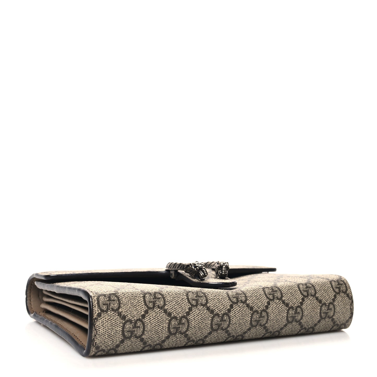 GG Supreme Monogram Mini Dionysus Chain Wallet Beige Taupe