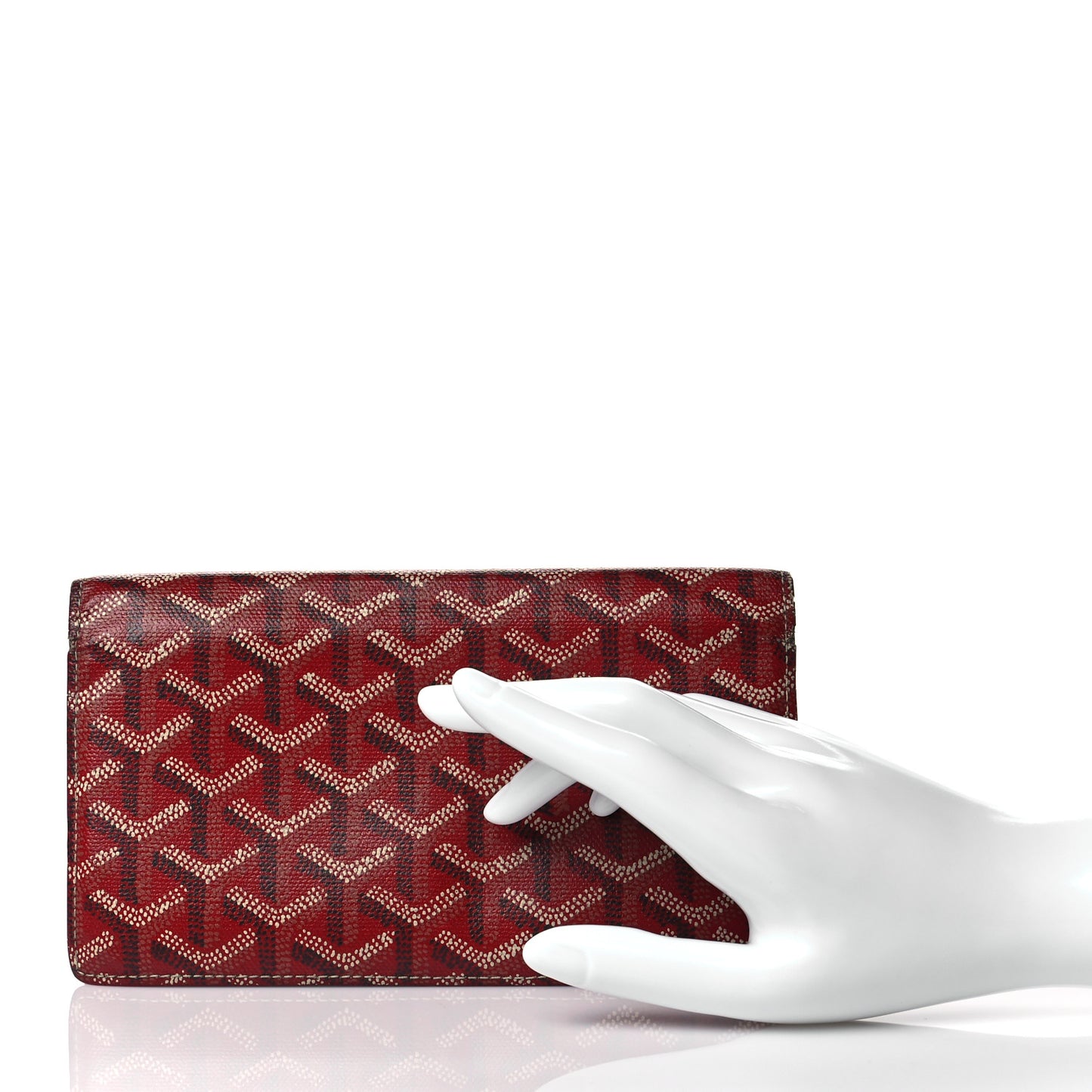 Goyardine Long Bi-Fold Wallet Red