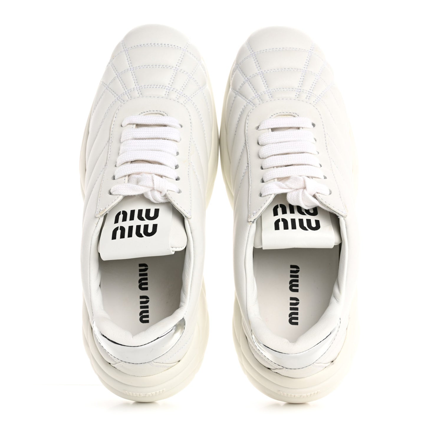 Nappa Quilted Sneakers 35 White