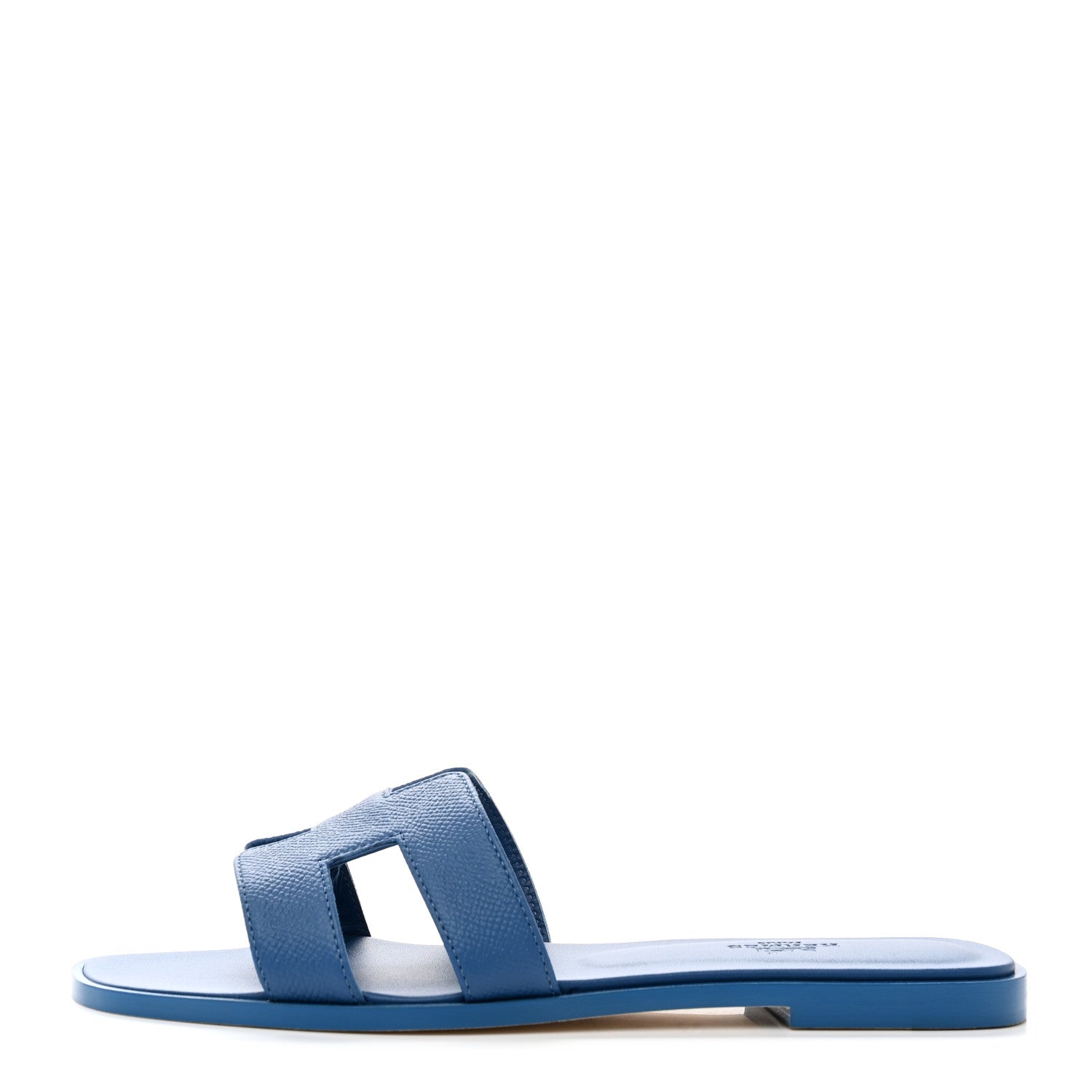 Hermes Epsom Oran Sandals 38.5 Bleu Bleuet 1 of 9