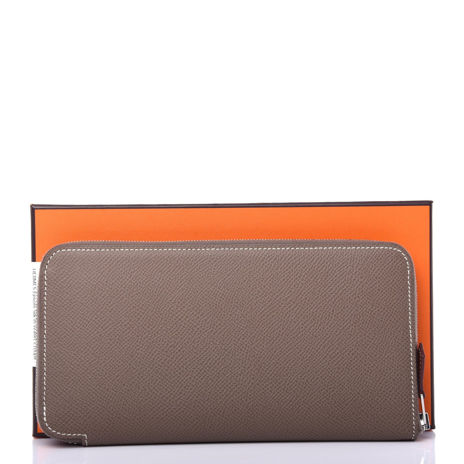 Hermes Epsom Silk'in Wallet Etoupe 8 of 8