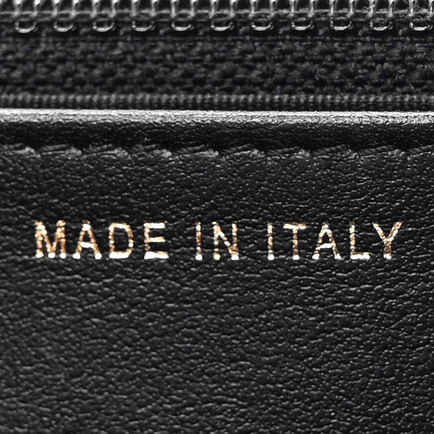 Goatskin Stitched Golden CC Wallet on Chain WOC Black