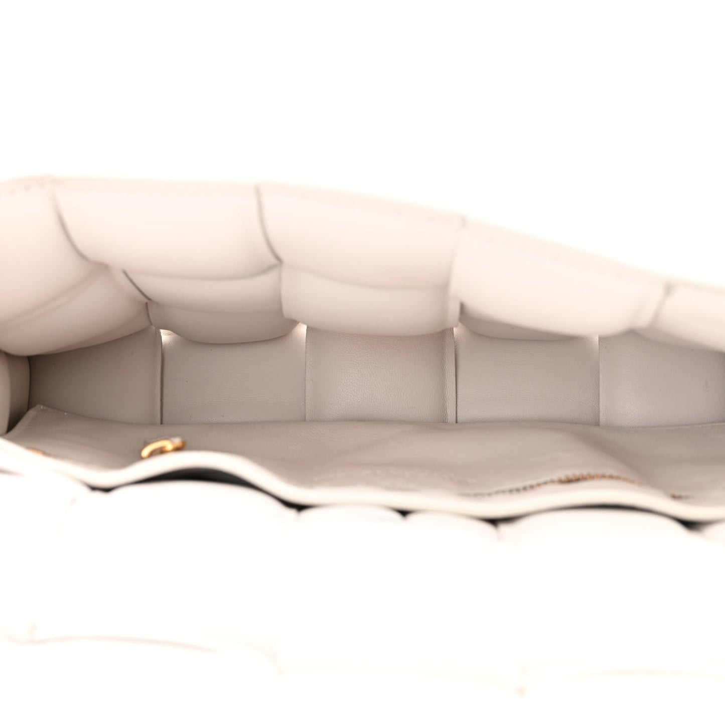 Nappa Maxi Intreccio Padded Cassette Crossbody Bag Chalk