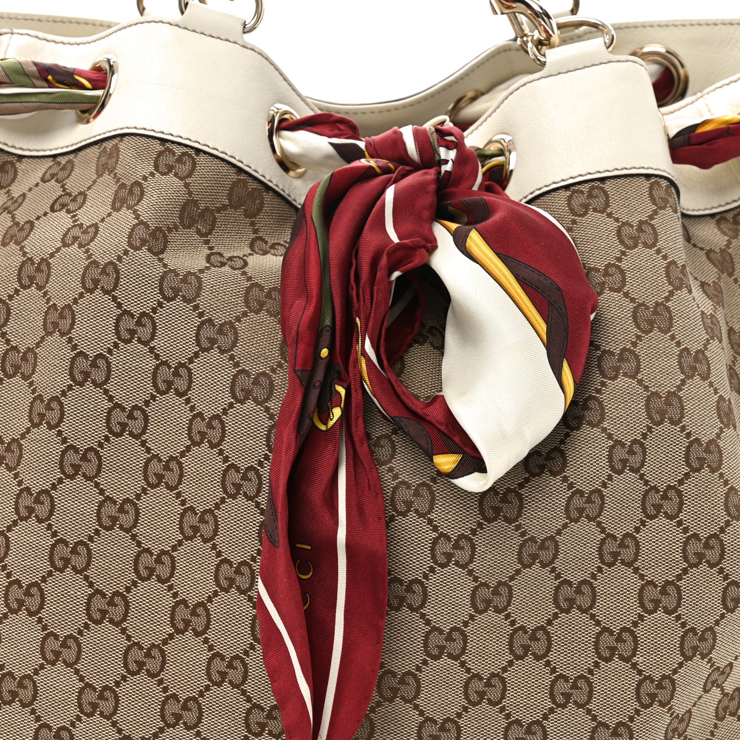Gucci Monogram Large Positano Tote Off White 8 of 10