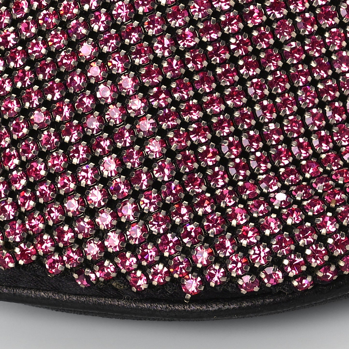 Rhinestone Mesh Mini Attica Belt Bag Prism Pink