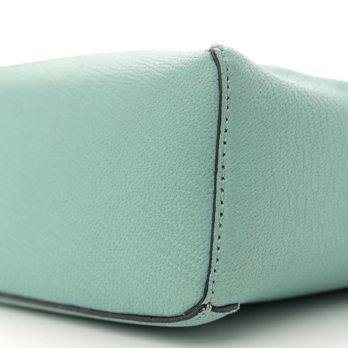 Goatskin Mini Puzzle Edge Bag Fresh Mint