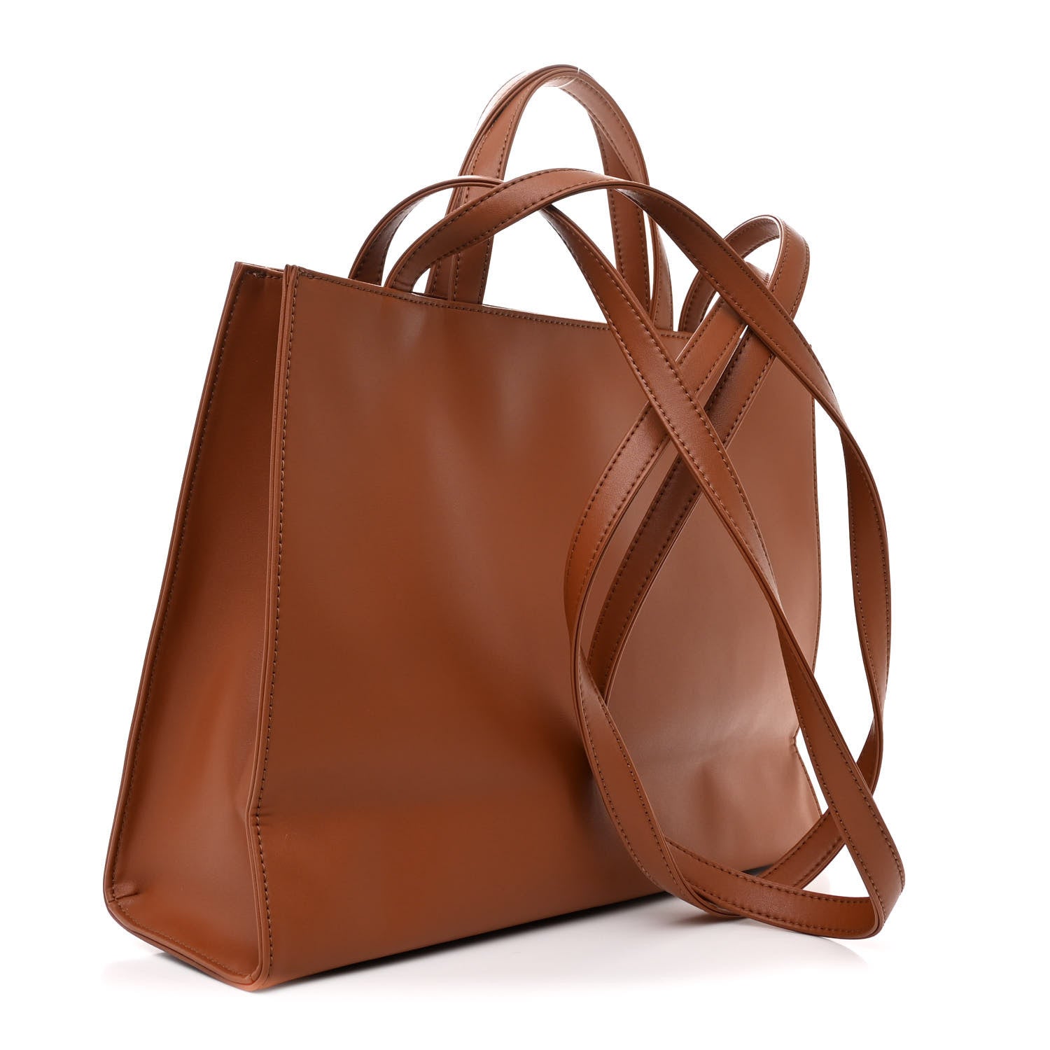 Telfar Vegan Leather Medium Shopping Bag Tan 3 of 9