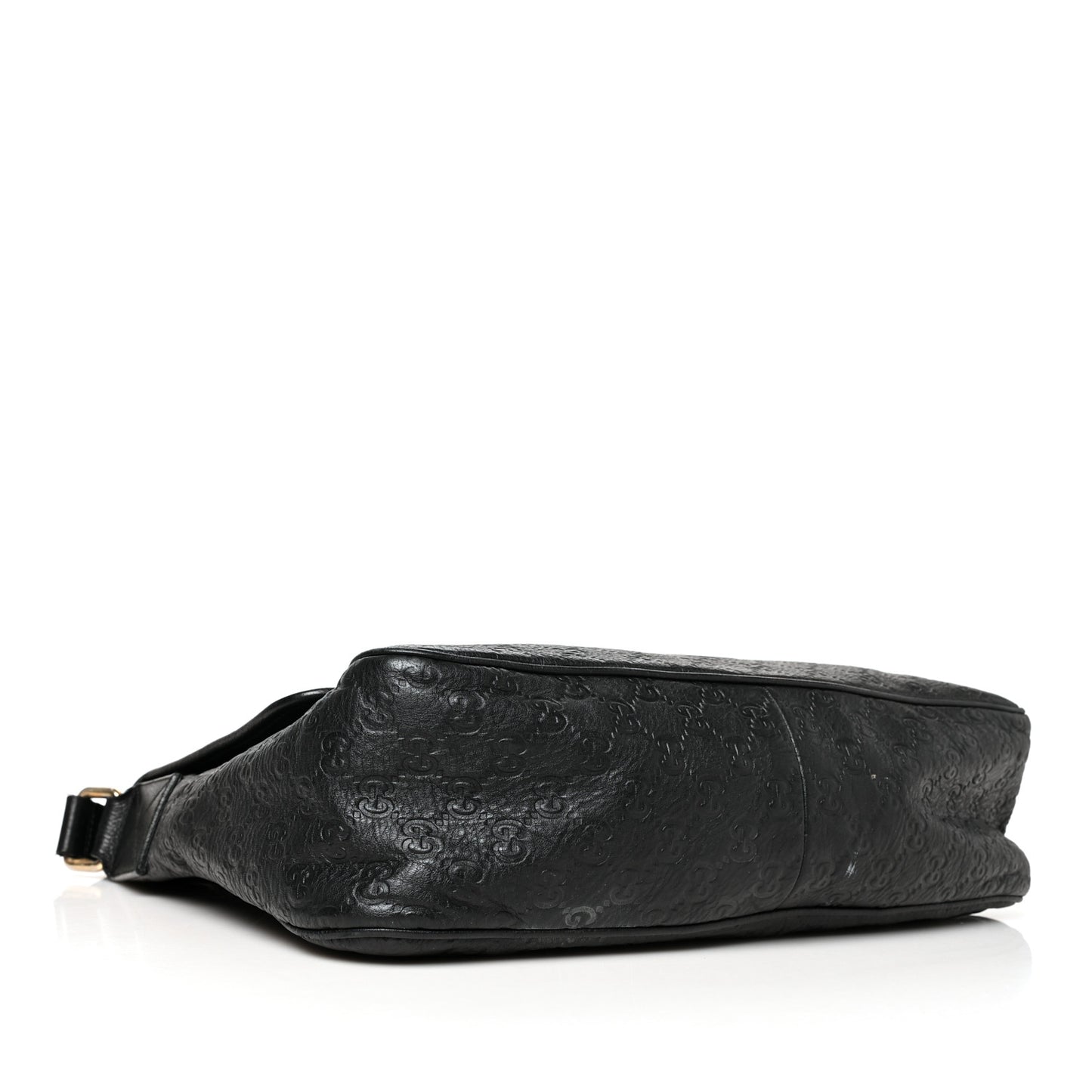 Guccissima Medium Flap Messenger Bag Black