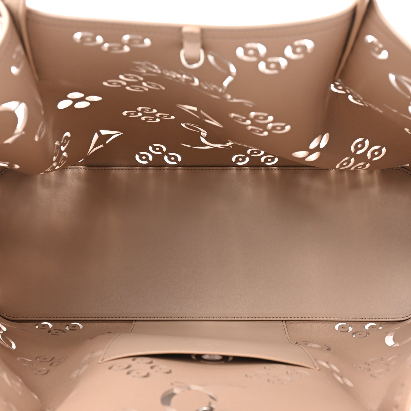 Calfskin Perforated Loubinthesky Large Cabarock Spikes Tote Roca