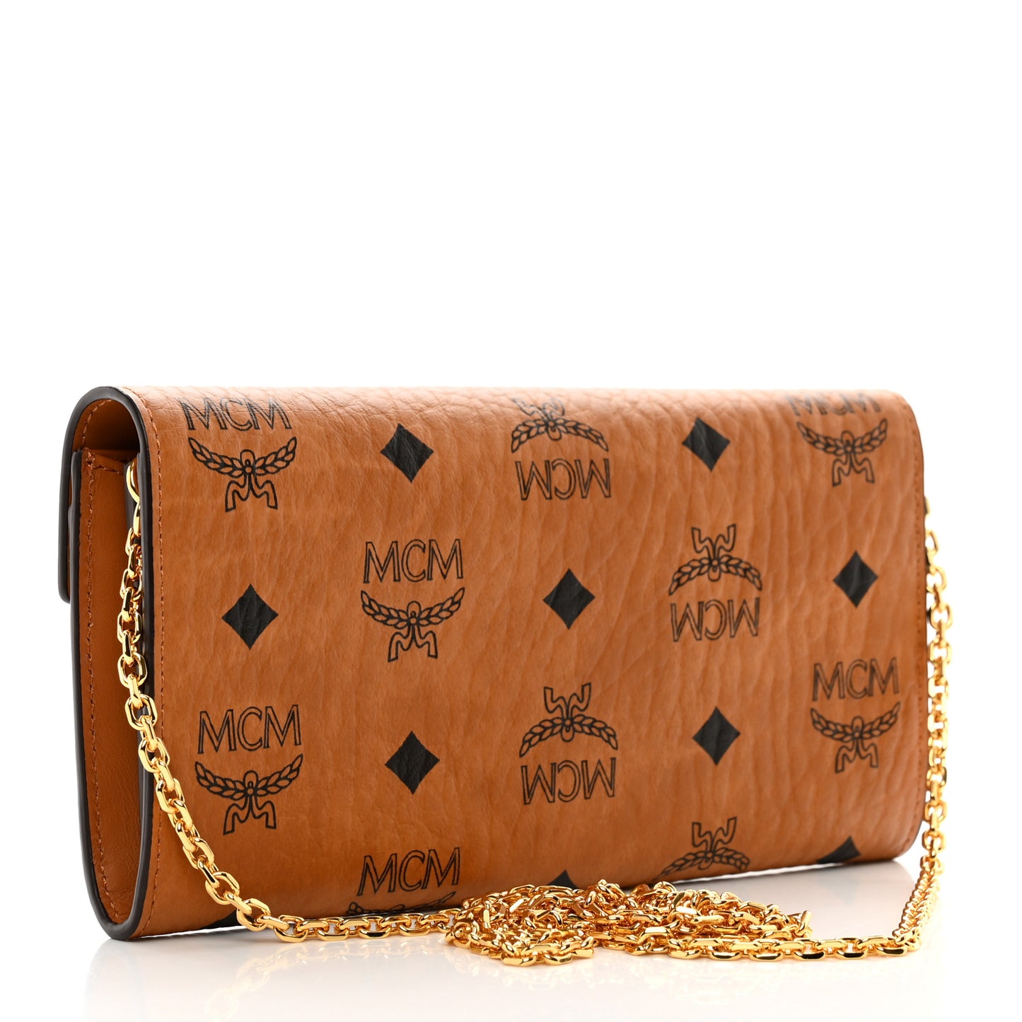 Visetos Large Patricia Wallet On Chain Cognac