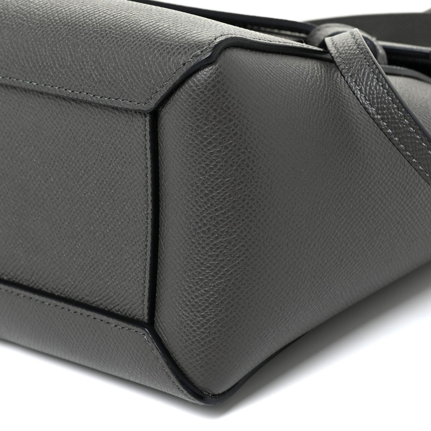 Baby Grained Calfskin Micro Belt Bag Grey