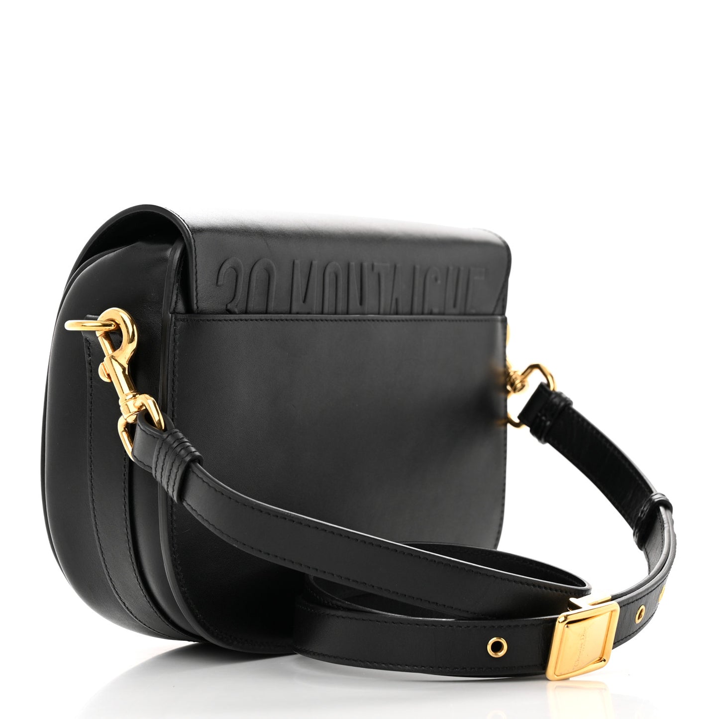 Box Calfskin Medium Bobby Flap Black