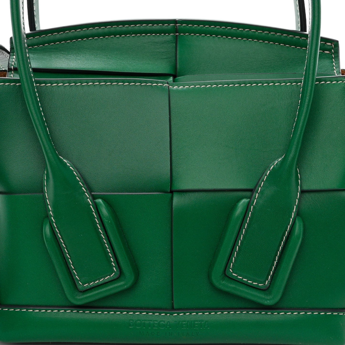 French Calfskin Maxi Intrecciato Arco 33 Racing Green