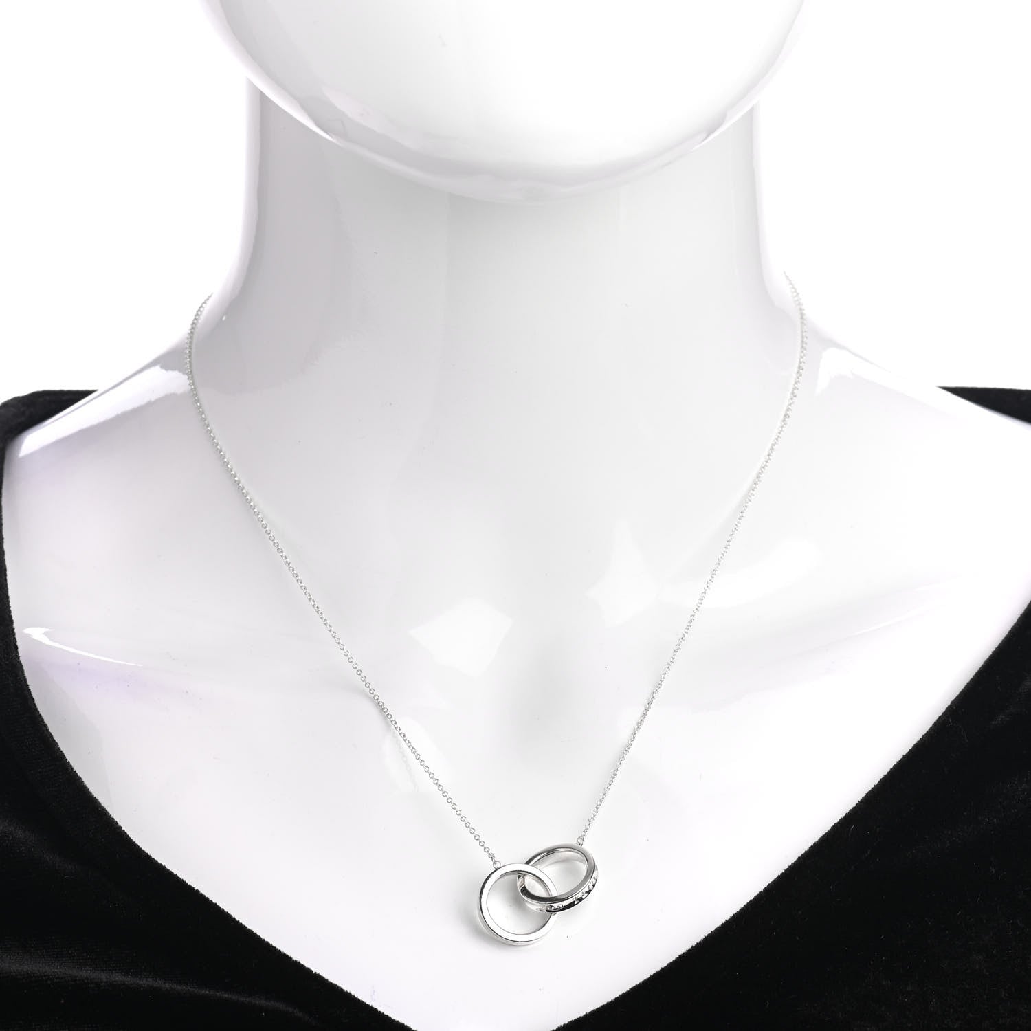 Tiffany Sterling Silver 1837 Interlocking Circles Pendant Necklace 2 of 5
