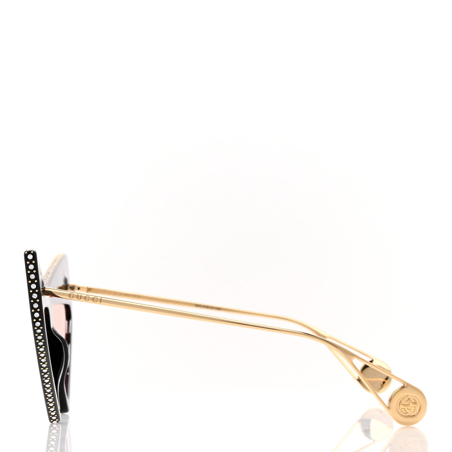 Acetate Crystal Geometric Sunglasses GG0430S Black